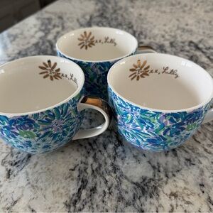 Lilly Pulitzer Vibrant Blue and Green Mugs